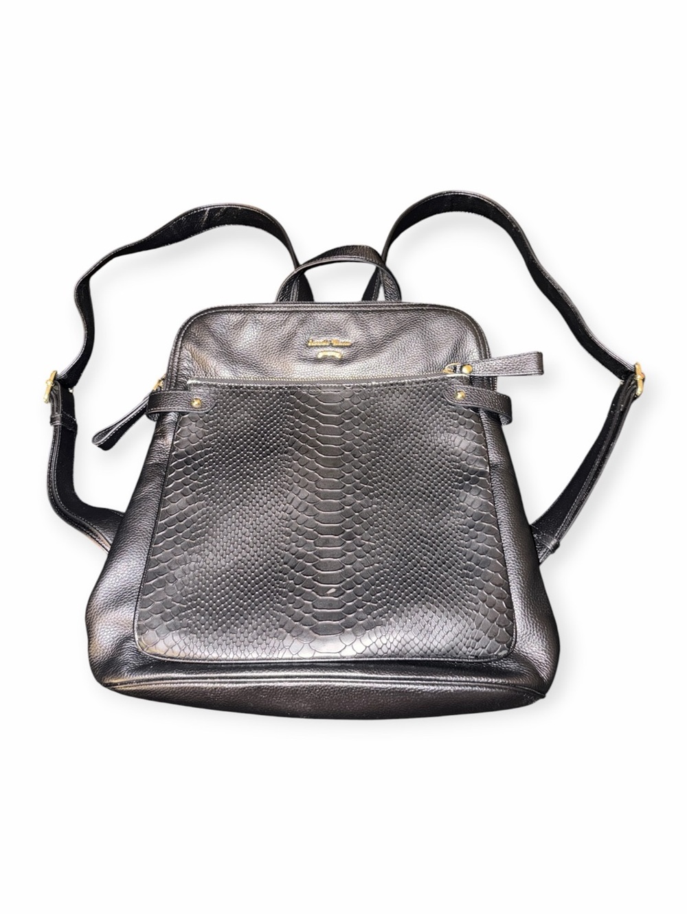 Authentic Samantha Thavasa Japan Luxury Black Leather Backpack